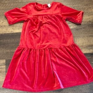 Hanna Andersson velvet dress girls size 10 red holiday‎ Christmas tiered twirl
